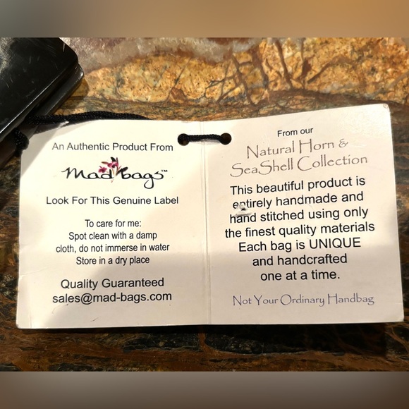 Mad Bags Horn and Shell Small Evening Bag Purse - Picture 6 of 6